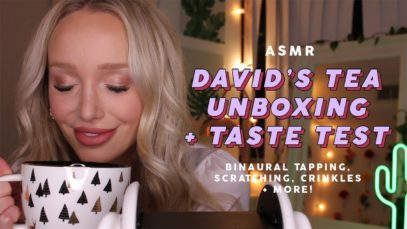 ASMR David’s Tea Unboxing & Taste Test | tapping, scratching, crinkles, whispers + soft speaking!