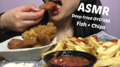 ASMR Deep Fried Oysters FISH + CHIPS (EATING SOUNDS) NO TALKING | SAS-ASMR