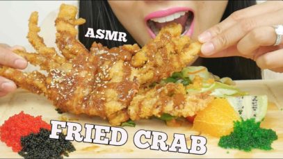 ASMR DEEP FRIED SOFT SHELL CRAB + TOBIKO EGGS (EXTREME CRUNCH EATING SOUNDS) No Talking | SAS-ASMR