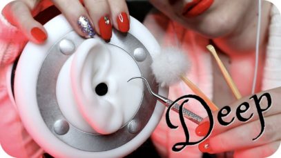 ASMR DEEP Inner Ear Cleaning (NO TALKING) Scraping, Picking w/ Metal, Bamboo & Feather Picks