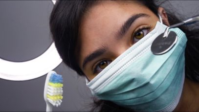 ASMR Dental Examination (Gloves, Scraping sounds, Teeth brushing, Light trigger…)