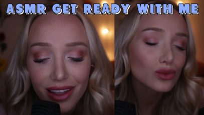 ASMR DOING MY MAKEUP! Trying NEW Tarte products (whispers, lid sounds, face brushing…)