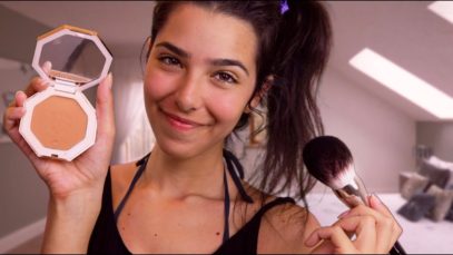 ASMR Doing Your Makeup (Personal Attention, Face brushing, Face touching, Tapping…)