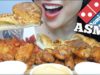ASMR Domino’s *HONEY GARLIC + BBQ + MANGO HABANERO HOT WINGS (EATING SOUNDS) NO TALKING | SAS-ASMR