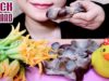 ASMR DUCK gizzard and Gourd flower , Satisfying eating sounds| LINH-ASMR
