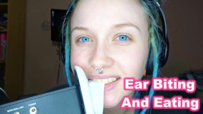 ASMR Ear Biting And Ear Eating (SUPER TINGLY?) BINAURAL