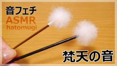 [ASMR] 耳かき(梵天)の音 Ear Cleaning#1 [声なし-No Talking]