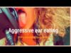 ASMR ear eating – rough with a snootch of gentle, a dollop of honey and drool . ? ? ? ?