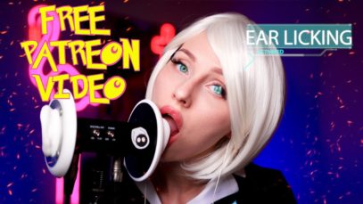 ASMR Ear Licking & AHEGAO (Free Patreon video) 6000 likes+3500 comments = 1 patreon vid on YT