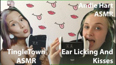 ASMR Ear Licking ? And Kisses ? With TingleTown ASMR ✨