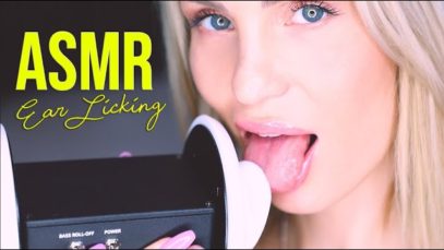 ASMR Ear Licking Close up & Eating with Nibbling Breathing and Kissing Sounds to relax and for sleep