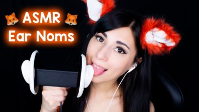 ASMR EAR LICKING / EAR EATING / EAR NOMS  ? with Fox Ears ? ✨