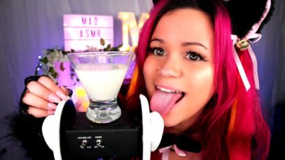 ASMR Ear Licking ? Kitty Licks Your Ears ? WOMAN THINKS SHE’S A CAT [No Talking]