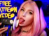 ASMR Ear Licking & Kitty Play (Free Patreon video) 3000 likes+1500 comments = 1 patreon vid on YT