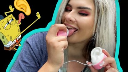 #ASMR EAR LICKING, MIC NIBBLING, EAR EATING, MOUTH SOUNDS