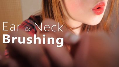ASMR Ear & Neck Brushing ?(BASS Boosted, Ear Blowing, Various, Face Brushing)