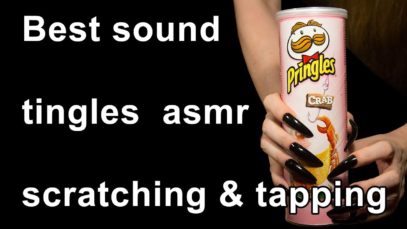 ASMR ear to ear nail sound scratching tapping Pringles Best