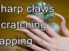 ASMR ear to ear nails sound scratching tapping a wooden table