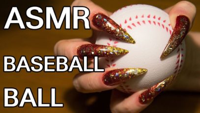 ASMR ear to ear sound baseball ball scratching tapping