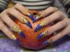 ASMR ear to ear sound nails tapping & cleaning pomegranate asmr no talking