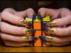 ASMR ear to ear sound riggers tingle solving Rubik’s cube