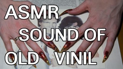 ASMR ear to ear sound scratching tapping vinyl
