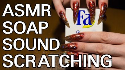 ASMR ear to ear sound soap scratching tapping