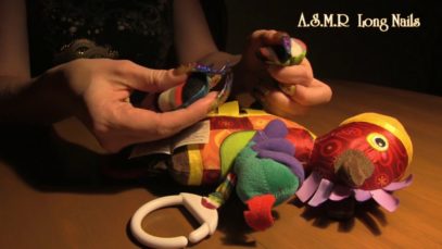 ASMR ear to ear sound triggers scratching & tapping horse