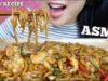 ASMR *EASY RECIPE PRAWNS STIR FRY TERIYAKI UDON NOODLES (EATING SOUNDS) NO TALKING | SAS-ASMR