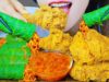ASMR EATING FRIED CHICKEN LEGS X SESAME LEAF ROLLED FIRE NOODLES , EATING SOUNDS | LINH-ASMR
