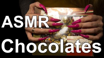 ASMR eating & mukbang. Sound ear to ear nail scratching, tapping, unboxing