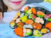 ASMR EATING SUSHI CORN FLOWER , HAPPY VIETNAMESE TEACHER DAY , EATING SOUNDS | LINH-ASMR