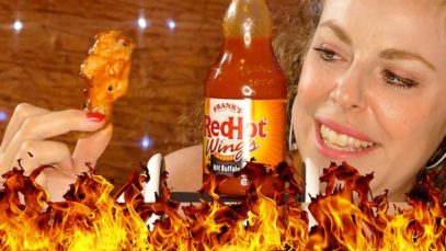 ASMR Eating TOO HOT Wings, Spicy Buffalo Wings – Whispers & Mouth Sounds