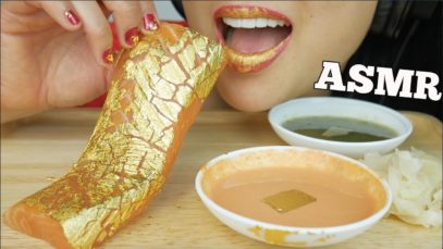ASMR Edible *GOLD RAW SALMON (EATING SOUNDS) NO TALKING | SAS-ASMR