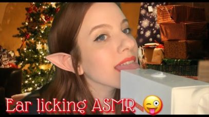 ASMR | Elf Glitter Ear Licking ? kisses, mouth sounds, ear eating