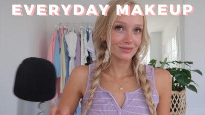 ASMR EVERYDAY SUMMER MAKEUP! whispers, tapping, lid sounds…