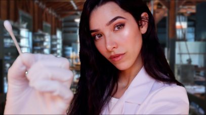 ASMR Examining You (Gloves, face brushing, closeup whispers, light trigger..)