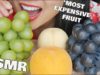 ASMR EXPENSIVE Japanese GRAPES + PEACHES (CRUNCHY JUICY EATING SOUNDS) NO TALKING | SAS-ASMR
