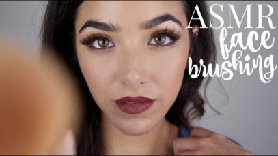 ASMR Face Brushing (With Brushing Sounds!! + Breathing sounds)