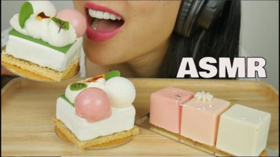 ASMR FANCY DESSERT CAKE (RELAXING EATING SOUNDS) NO TALKING | SAS-ASMR