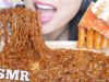 ASMR FIRE NOODLES + SPICY BLACKBEAN NOODLES (SOFT STICKY EATING SOUNDS) NO TALKING | SAS-ASMR
