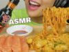 ASMR FIRE SAUCE + SALMON SASHIMI + CHEESY RICE CAKES NOODLES (EATING SOUNDS) NO TALKING | SAS-ASMR