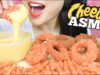 ASMR FLAMING HOT CHEETOS ONION RINGS + CHEESE SAUCE (EATING SOUNDS) NO TALKING | SAS-ASMR