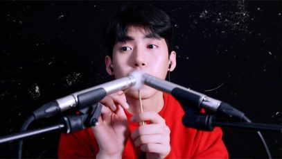 (ASMR) 동시에 양쪽 솜털 귀청소? Fluffy Ear pick Cleaning l no talking | Veiled 베일드
