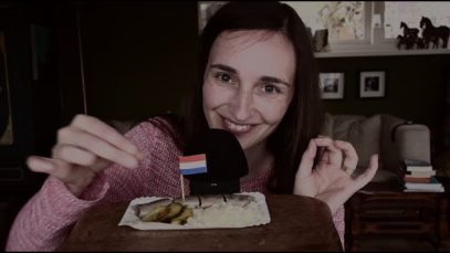 ASMR FoodZzZ – Dutch haring & English whispering for TINGLEZzZ