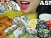 ASMR FRESH OYSTERS + FRIED ONION RINGS + SUSHI ROLL (EATING SOUNDS) NO TALKING | SAS-ASMR