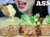 ASMR FRIED CHICKEN CHEESE SAUCE + KIMCHI WRAP BLACKBEAN NOODLE (EATING SOUND) NO TALKING | SAS-ASMR