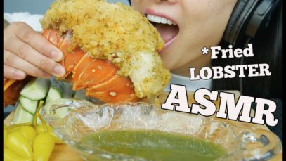ASMR FRIED GIANT LOBSTER (EATING SOUNDS) NO TALKING | SAS-ASMR