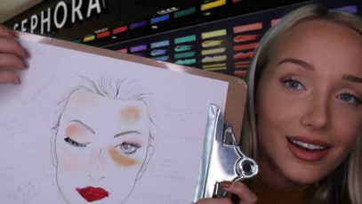 ASMR Friendly Makeover (Positive Affirmations, Drawing, Brushes…) | GwenGwiz