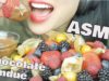 ASMR FRUIT BERRIES CHOCOLATE FONDUE (EATING SOUNDS) NO TALKING | SAS-ASMR